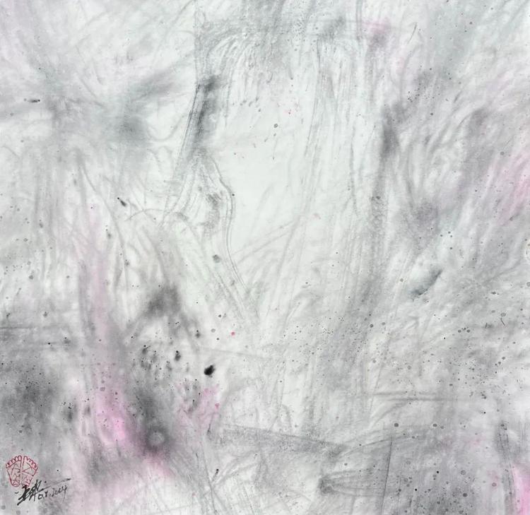 大宇宙系列——天神 2024.1  纸本水墨  60x60cm  2024